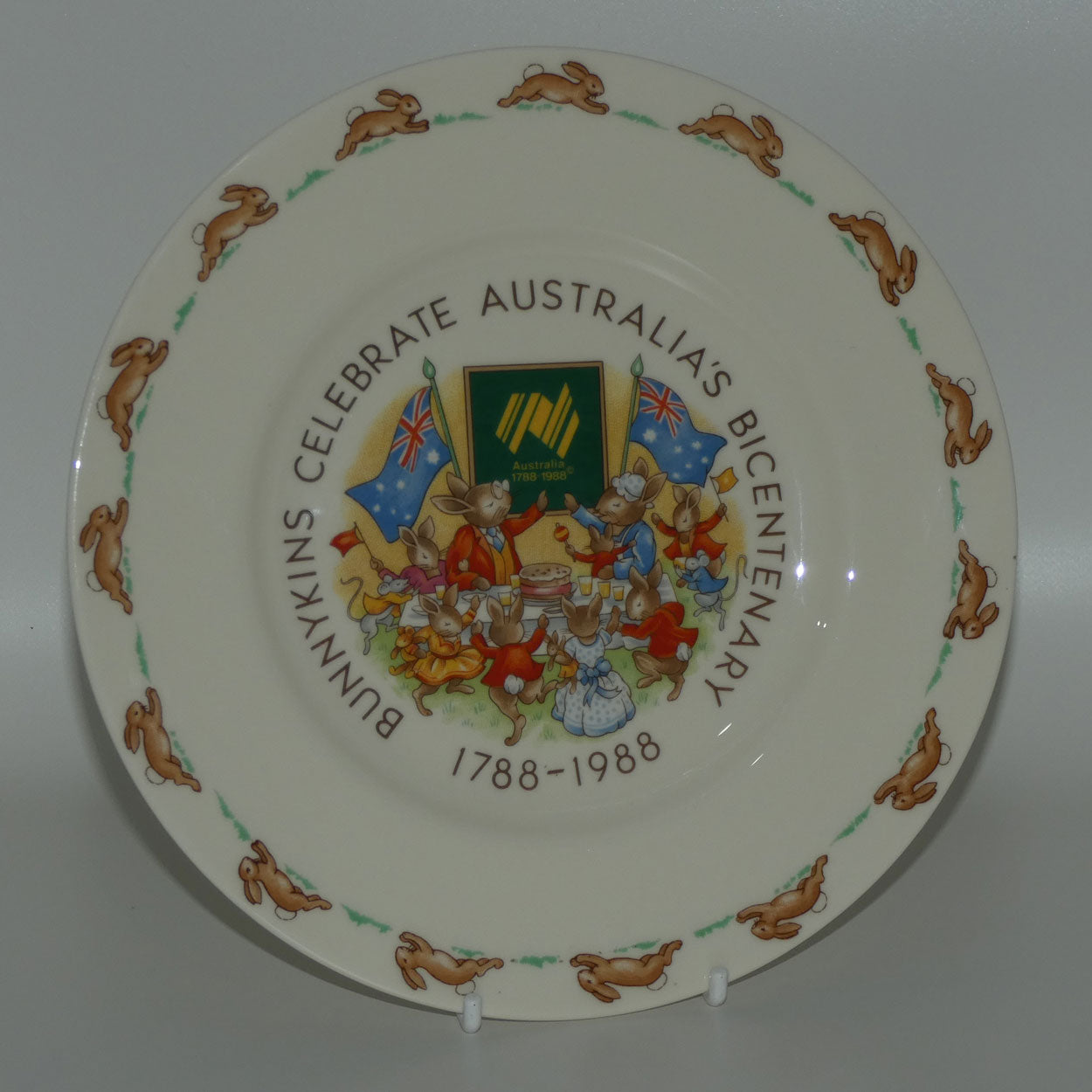 Royal Doulton Bunnykins Australia's Bicentenary 1788 - 1988 plate