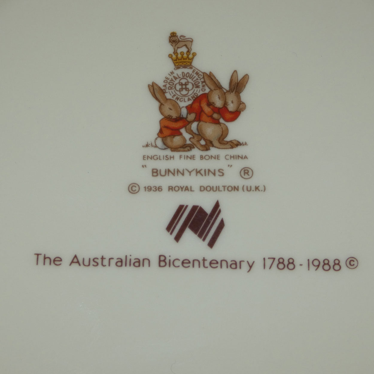 Royal Doulton Bunnykins Australia's Bicentenary 1788 - 1988 plate