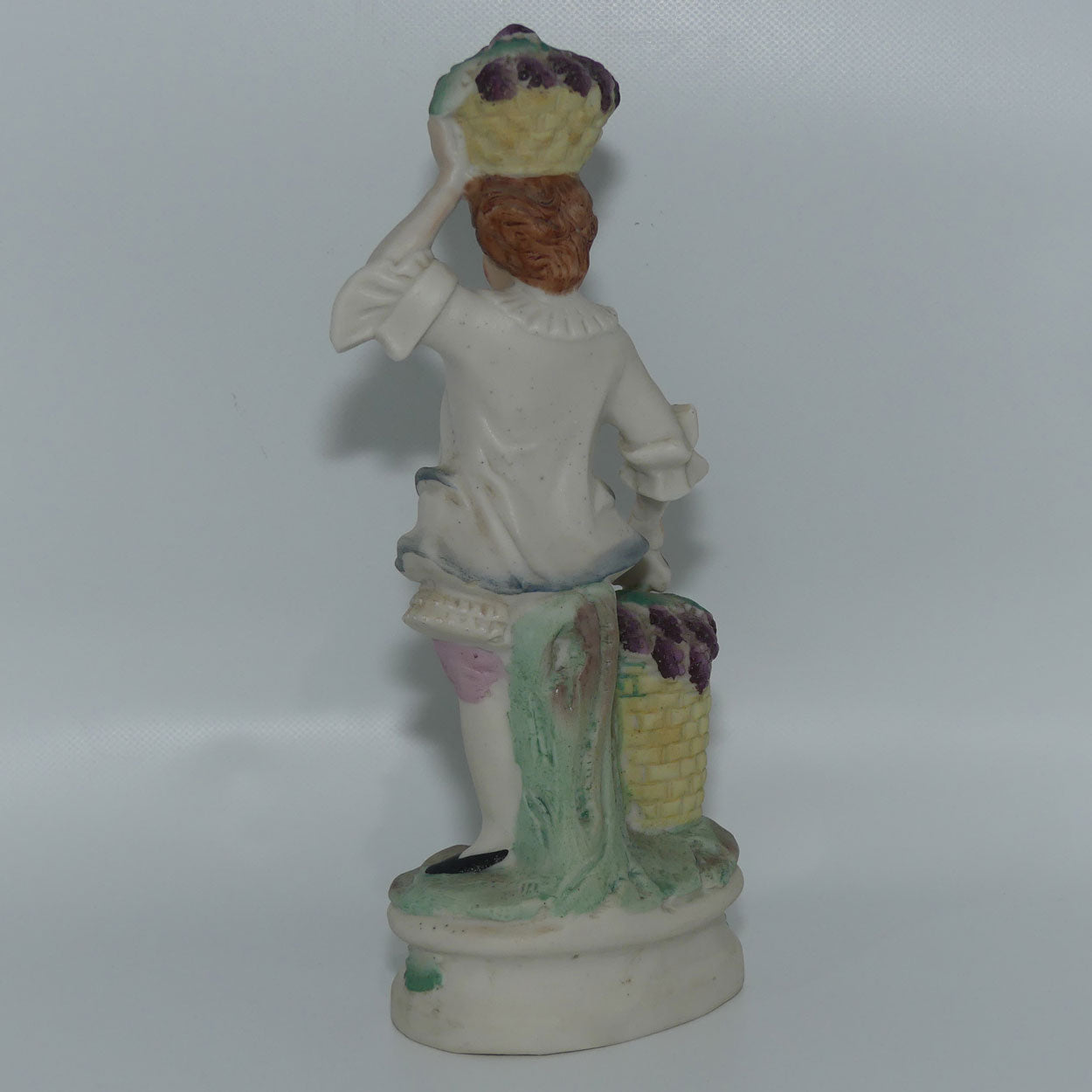 German Bisque Boy with Baskets of Grapes c.1900