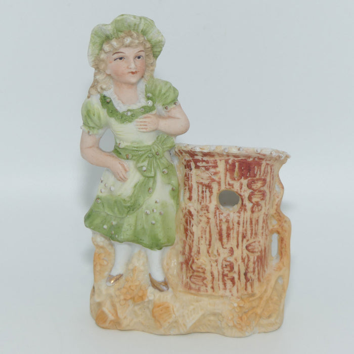 German Bisque Girl spill vase figure | Numbered 3797