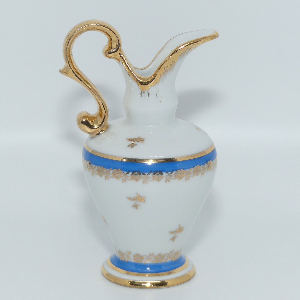 Limoges DC France Courting Scene decorated fancy ewer | Blue Bands