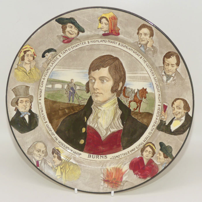 Royal Doulton Robert Burns | Robbie Burns Portrait and Characters plate D3397