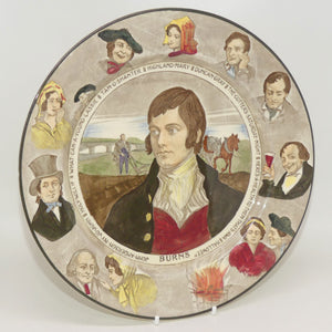 Royal Doulton Robert Burns | Robbie Burns Portrait and Characters plate D3397