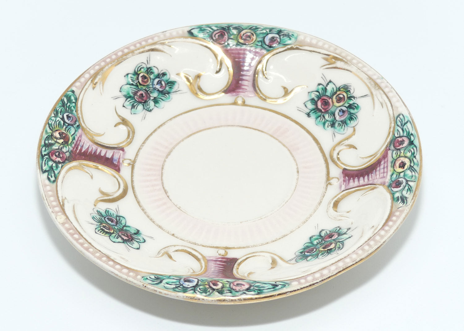 Capo DiMonte Italy figural tea duo