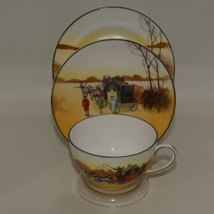 Royal Doulton Coaching Days Cecil shape trio E3804 (Round Plate; #6)