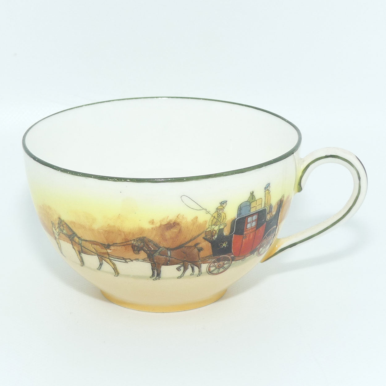 Royal Doulton Coaching Days Cecil shape trio E3804 | Square Plate #1