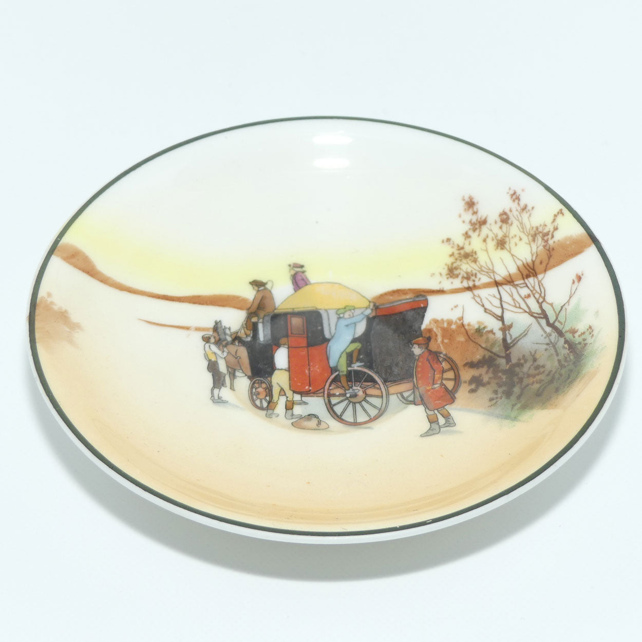 Royal Doulton Coaching Days Cecil shape trio E3804 | Square Plate #1