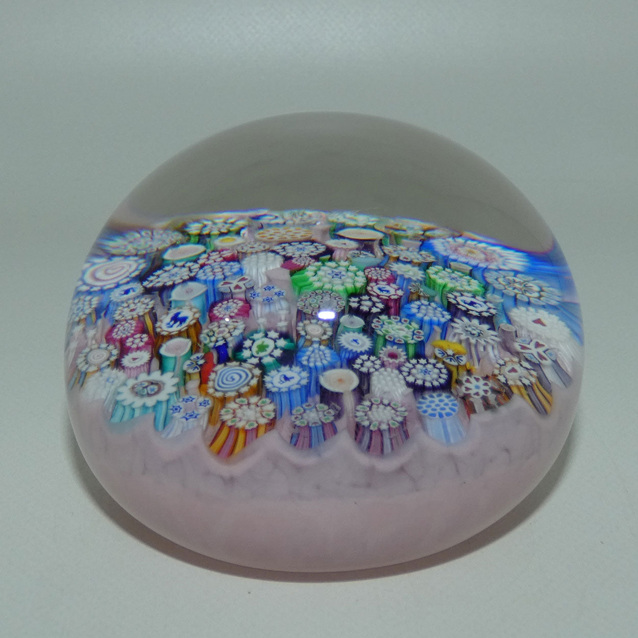 john-deacons-scotland-complex-closepack-millefiori-large-paperweight-pink