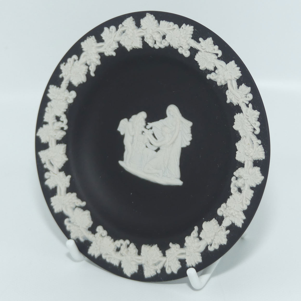 Wedgwood Jasper | White on Black | Cupid as Oracle plate #2