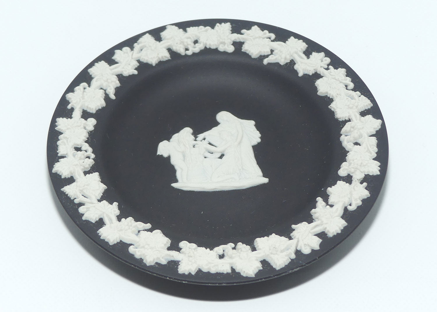 Wedgwood Jasper | White on Black | Cupid as Oracle plate #2