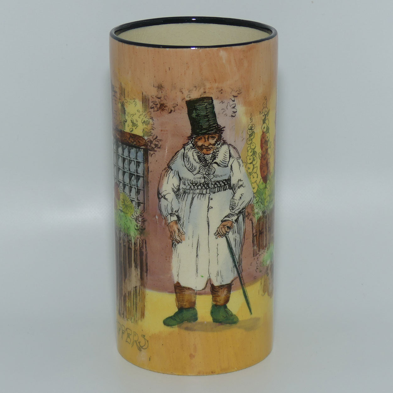 Royal Doulton Gaffers D4210 tall cylinder vase | utensil tidy