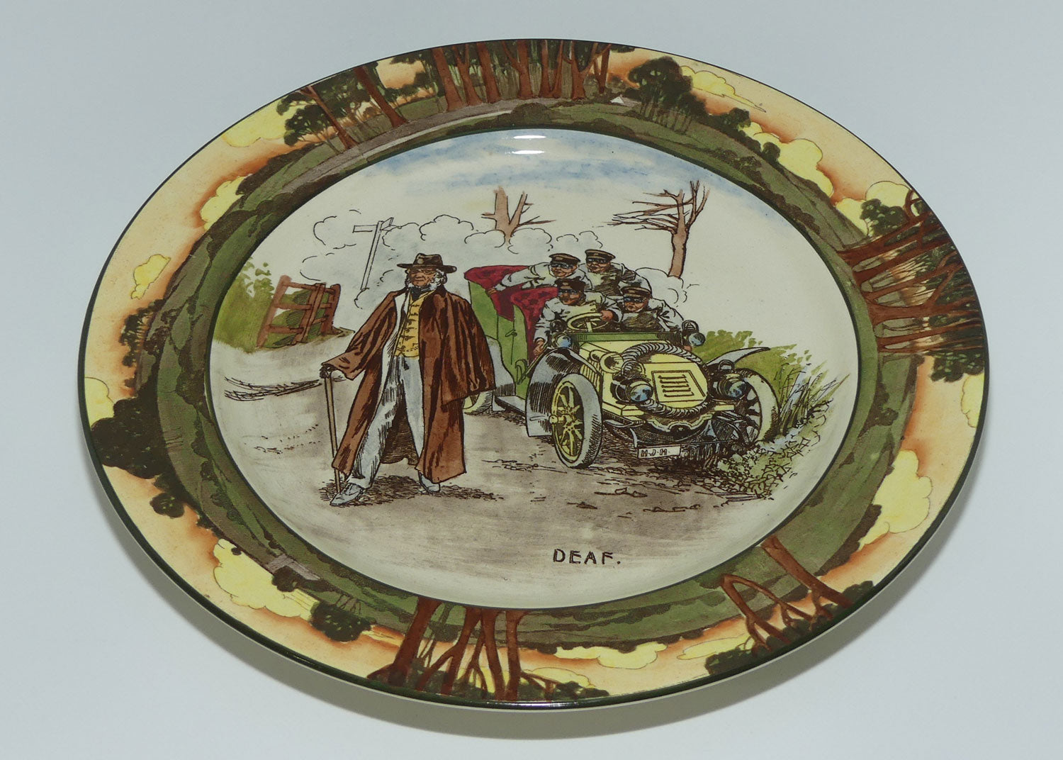 Royal Doulton Early Motoring plate D2406 Scene 2: Deaf