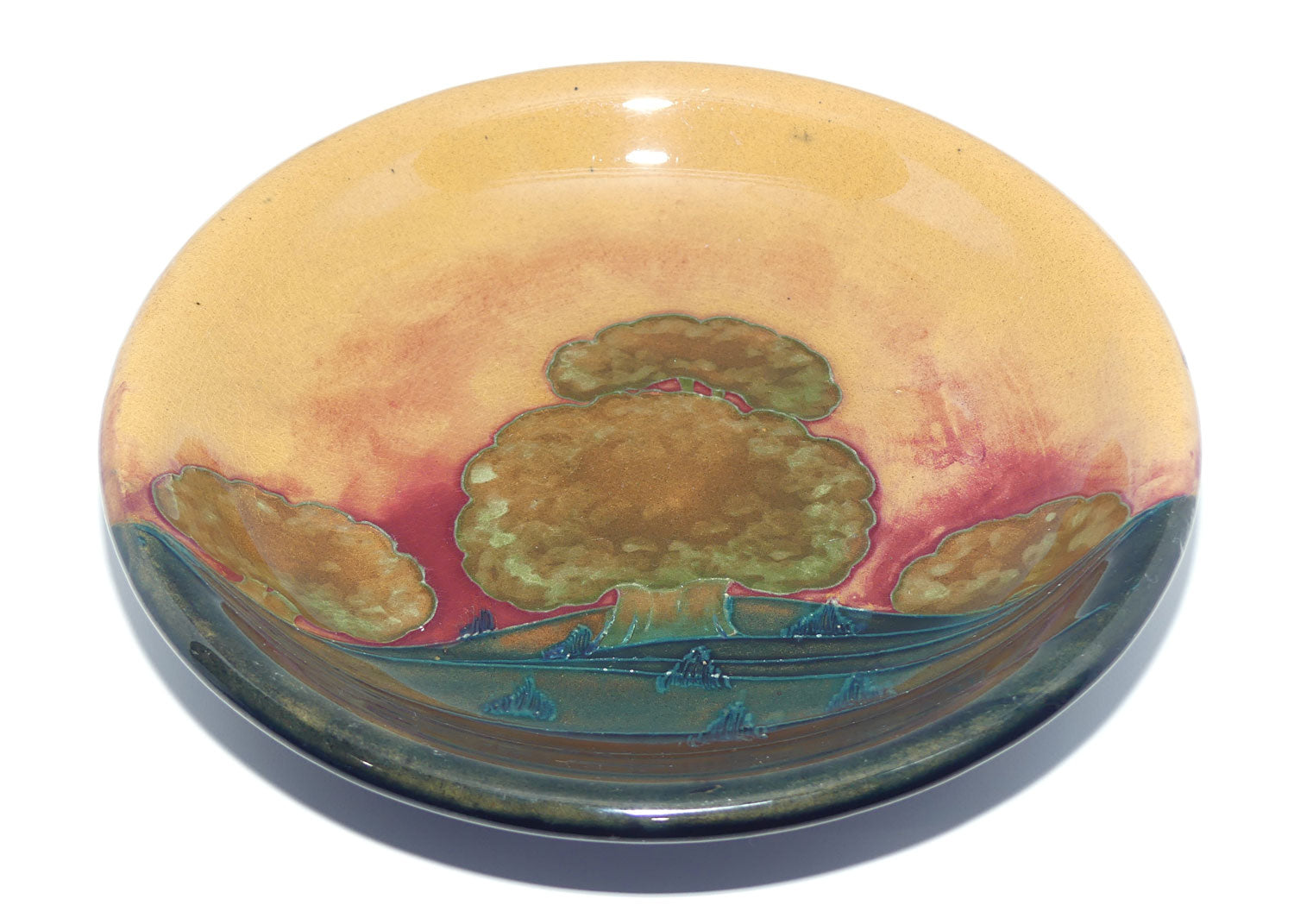 William Moorcroft Eventide shallow bowl | Shape: 782/9 | c.1918-1926