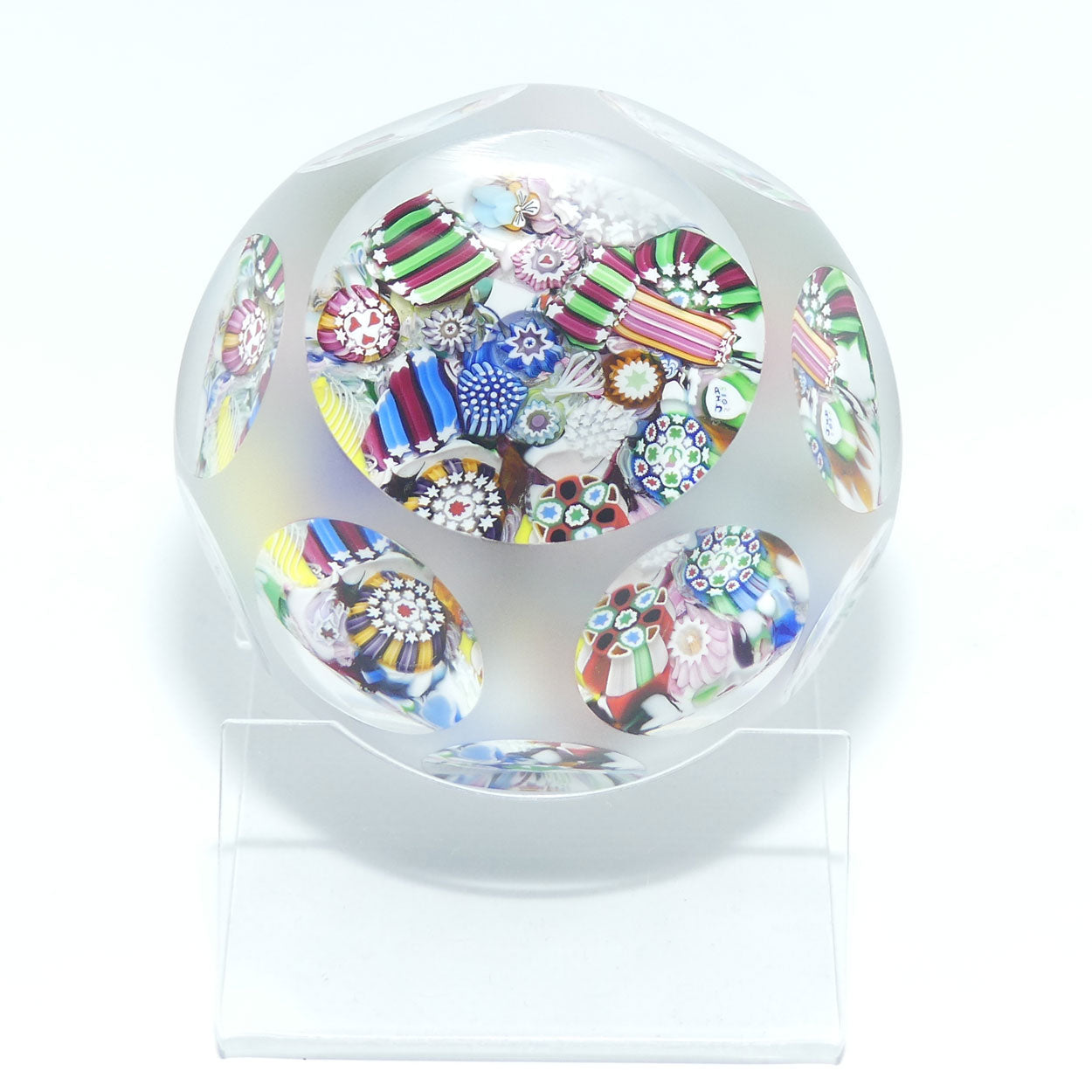 John Deacons Scotland Complex Scramble small paperweight | Sandblasted and Facetted