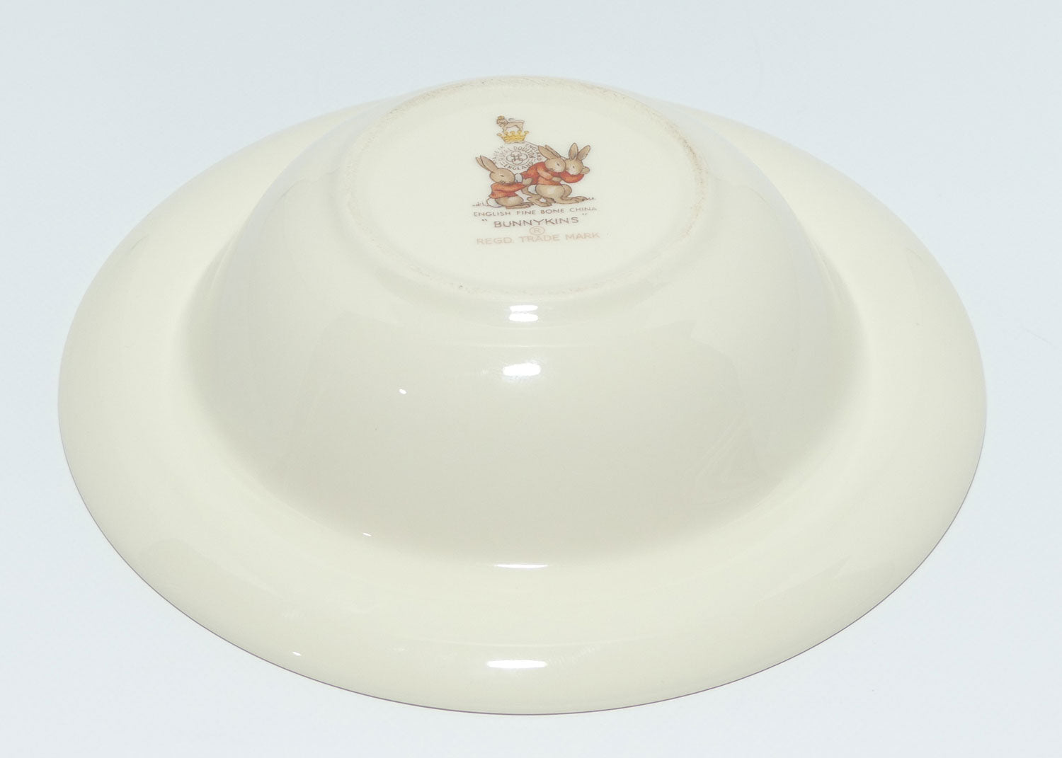 Royal Doulton Bunnykins Tableware Family in the Garden rimmed bowl