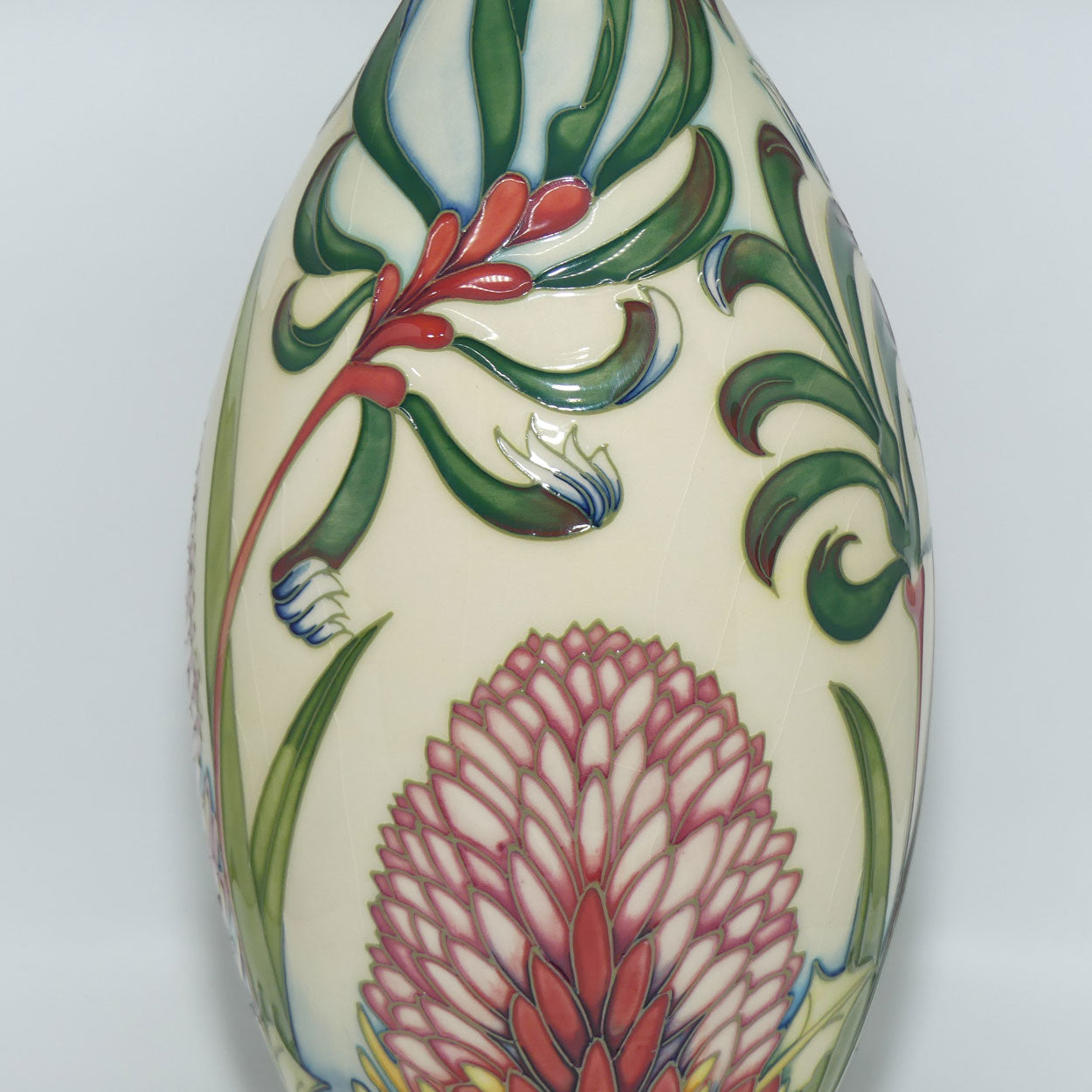 Moorcroft Pottery | Firewheel Banksia 9/12 vase | Australian Exclusive Design