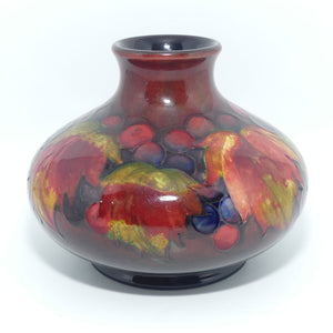 William Moorcroft Flambe Leaves and Fruit 32/5 vase