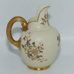 royal-worcester-blush-ivory-hand-painted-floral-small-flatback-jug