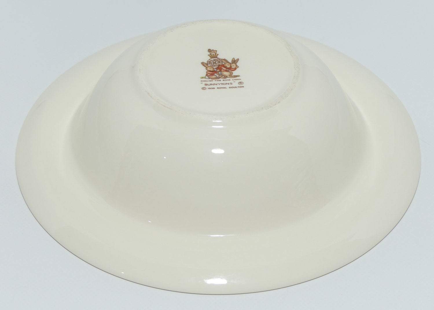 Royal Doulton Bunnykins Tableware Gardening scene rimmed bowl