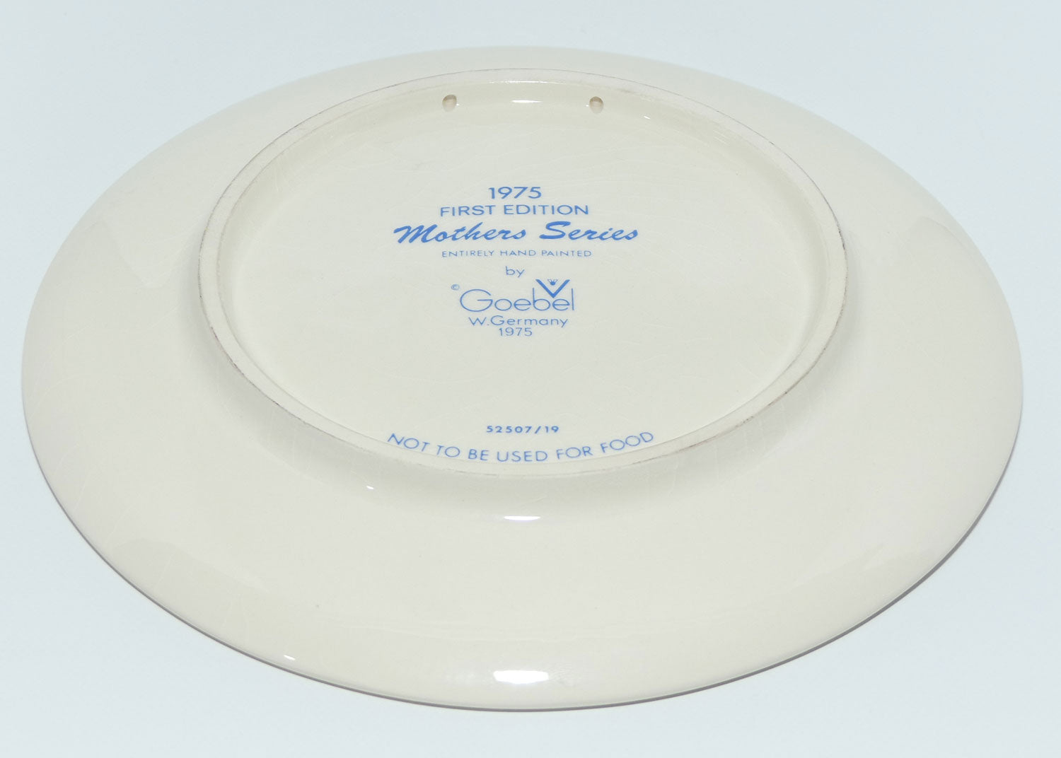 Goebel Germany Mothers Series plate | 1975 First Edition Rabbits