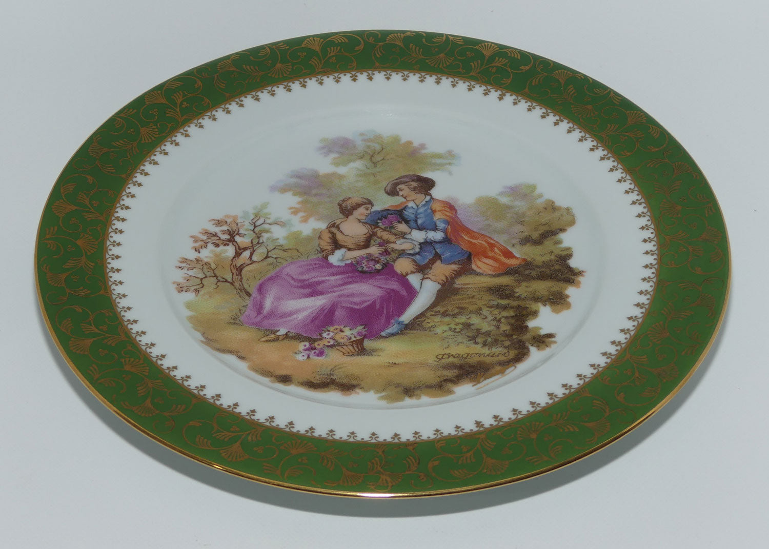 Porcelaine Limoges Castel Courting plate | 24cm | Fragonard 