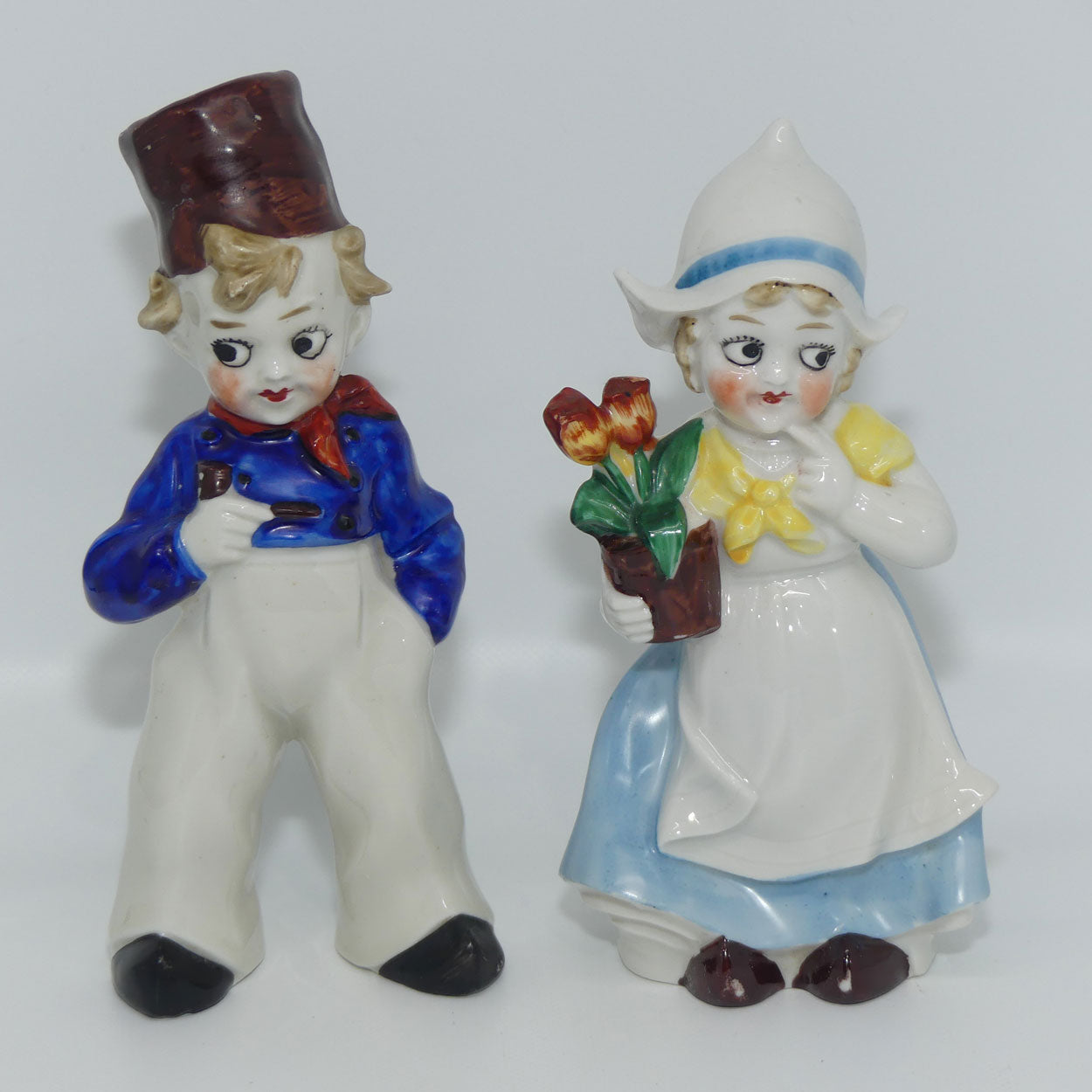 Pair German Made Gretchen and Derek figurines c.1920