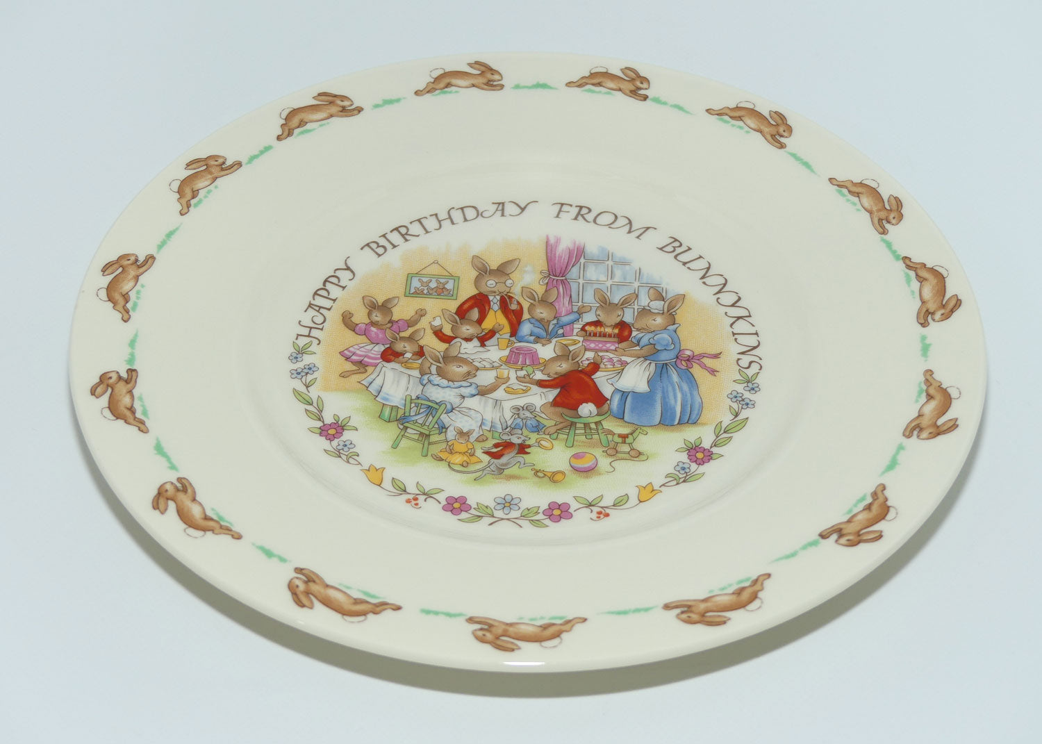 Royal Doulton Bunnykins Tableware Happy Birthday from Bunnykins plate | 20cm