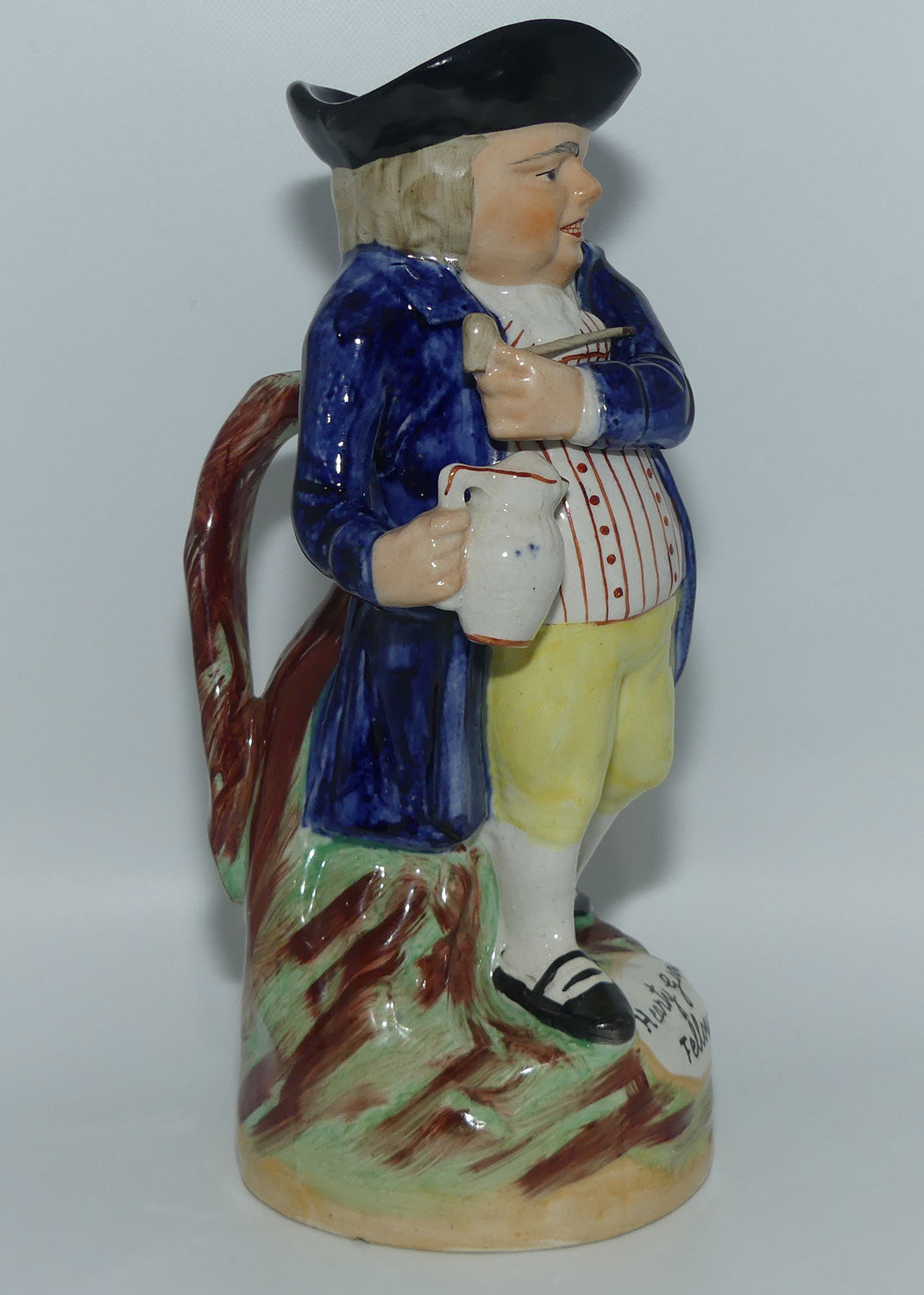 Antique Staffordshire Pottery Hearty Good Fellow toby jug