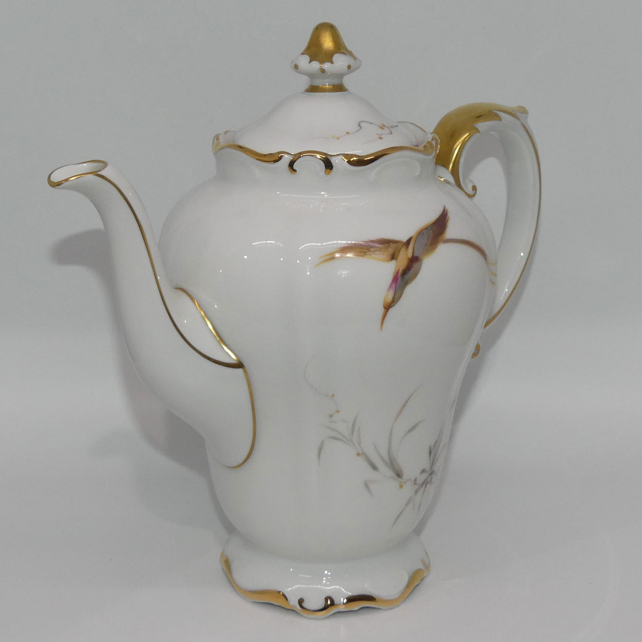 heinrich-and-co-selb-bavaria-bird-pattern-coffee-pot