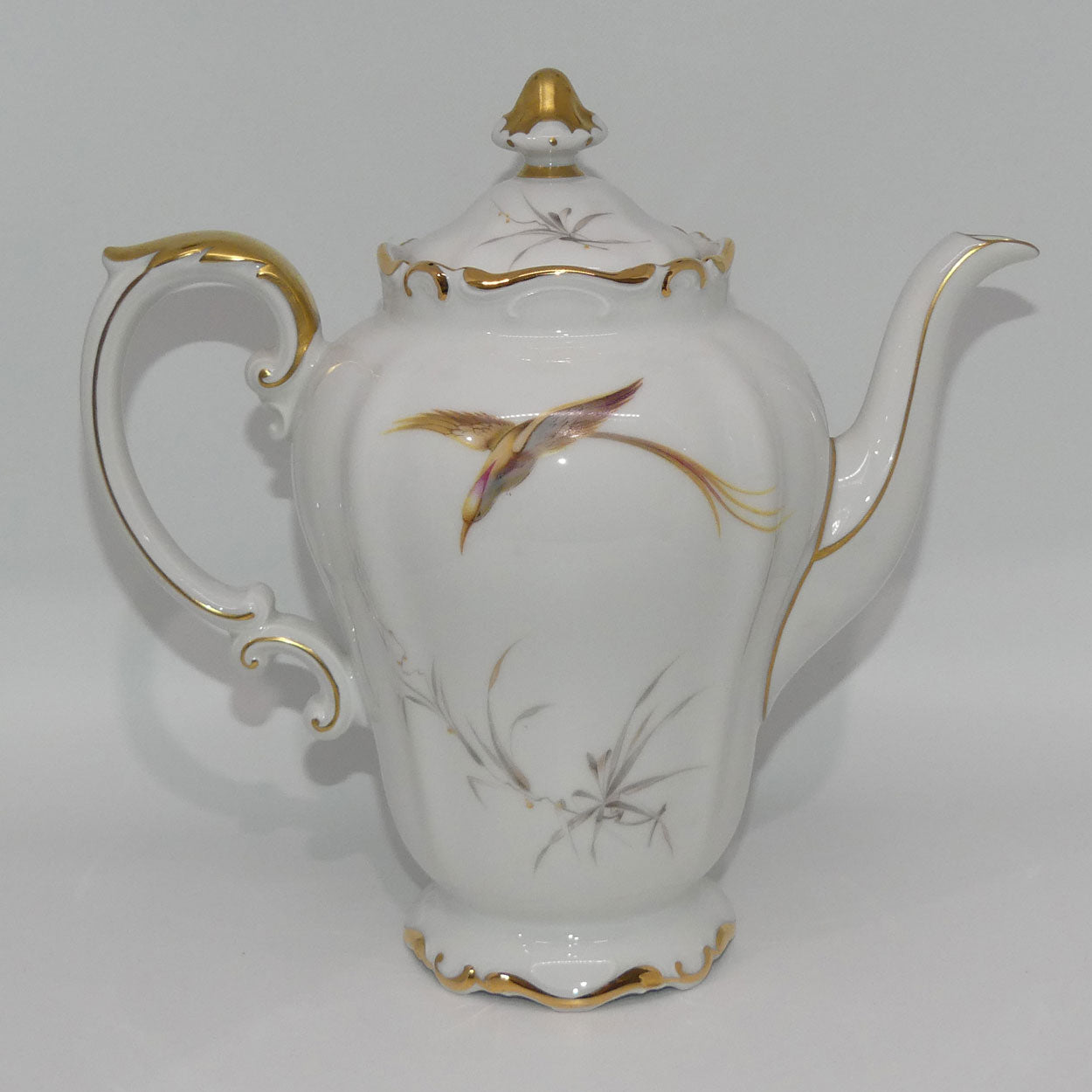Heinrich and Co Selb Bavaria Germany Bird pattern coffee pot