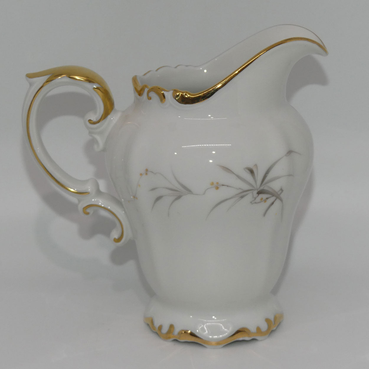 heinrich-and-co-selb-bavaria-bird-pattern-tall-cream-jug