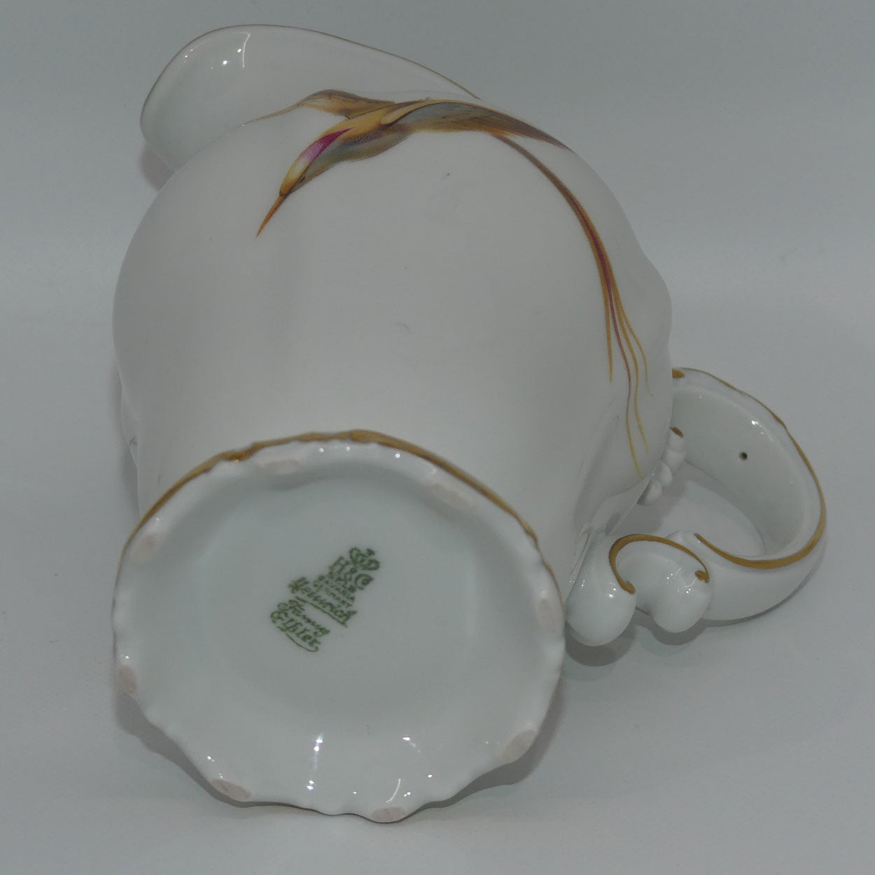 heinrich-and-co-selb-bavaria-bird-pattern-tall-cream-jug