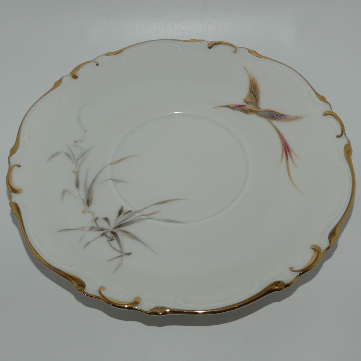 heinrich-and-co-selb-bavaria-bird-pattern-soup-coupe-and-underplate