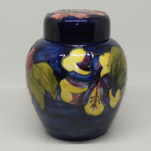 Walter Moorcroft Hibiscus (Blue) ginger jar