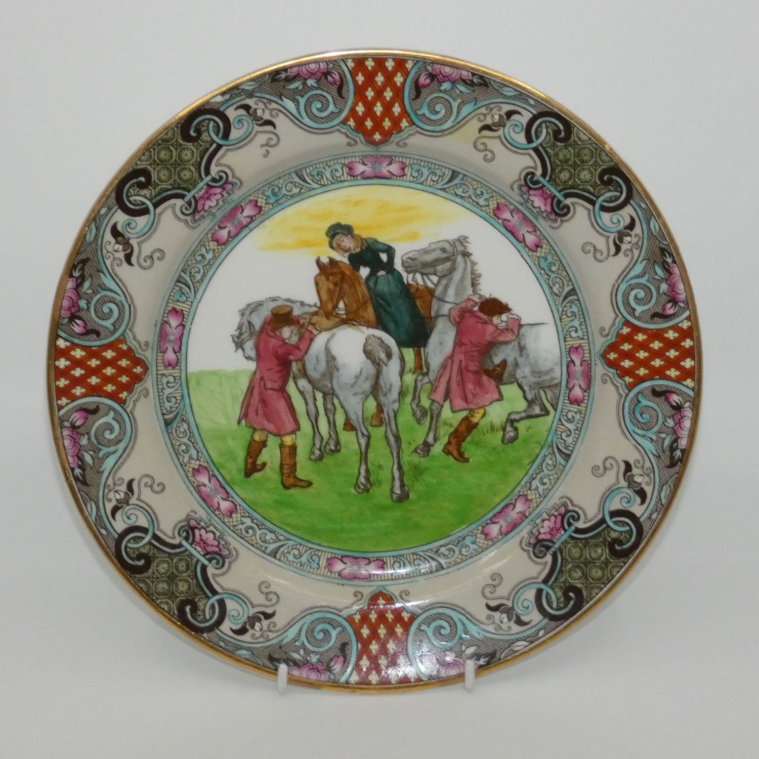 doulton-burslem-hunting-thomson-a-plate-d2215-the-meet