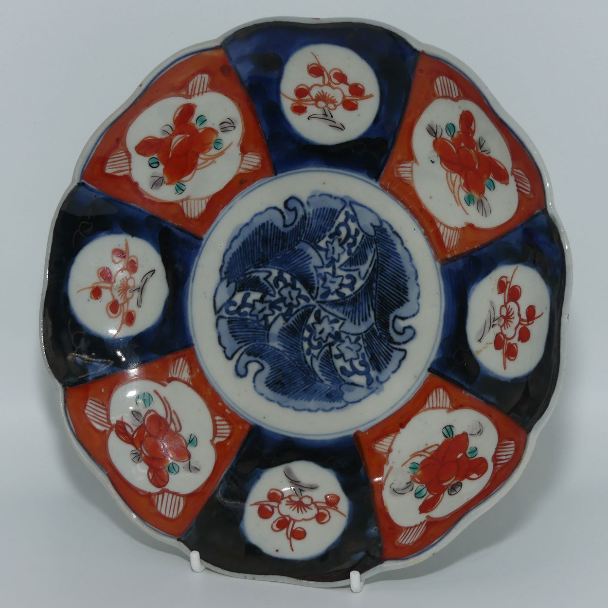 japanese-imari-hand-painted-cabinet-plate-c-1900-red-and-blue
