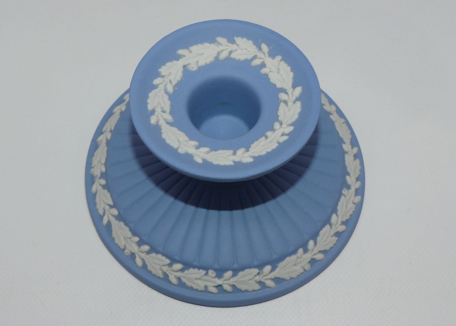 wedgwood-jasper-white-on-pale-blue-acorn-candleholder