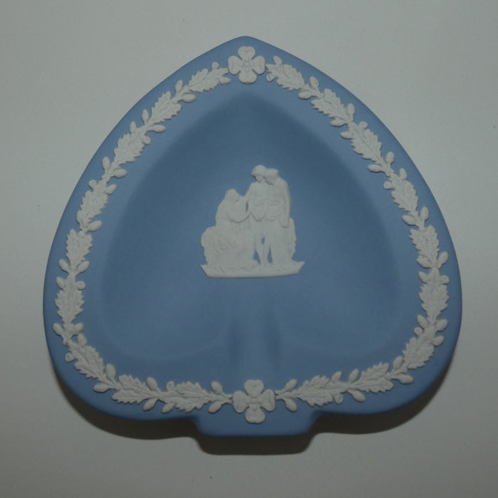 Wedgwood Jasper | White on Pale Blue | Spade Shape Tray (no box)