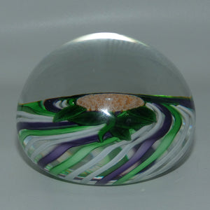 john-deacons-scotland-lampwork-pompom-on-swirl-magnum-paperweight