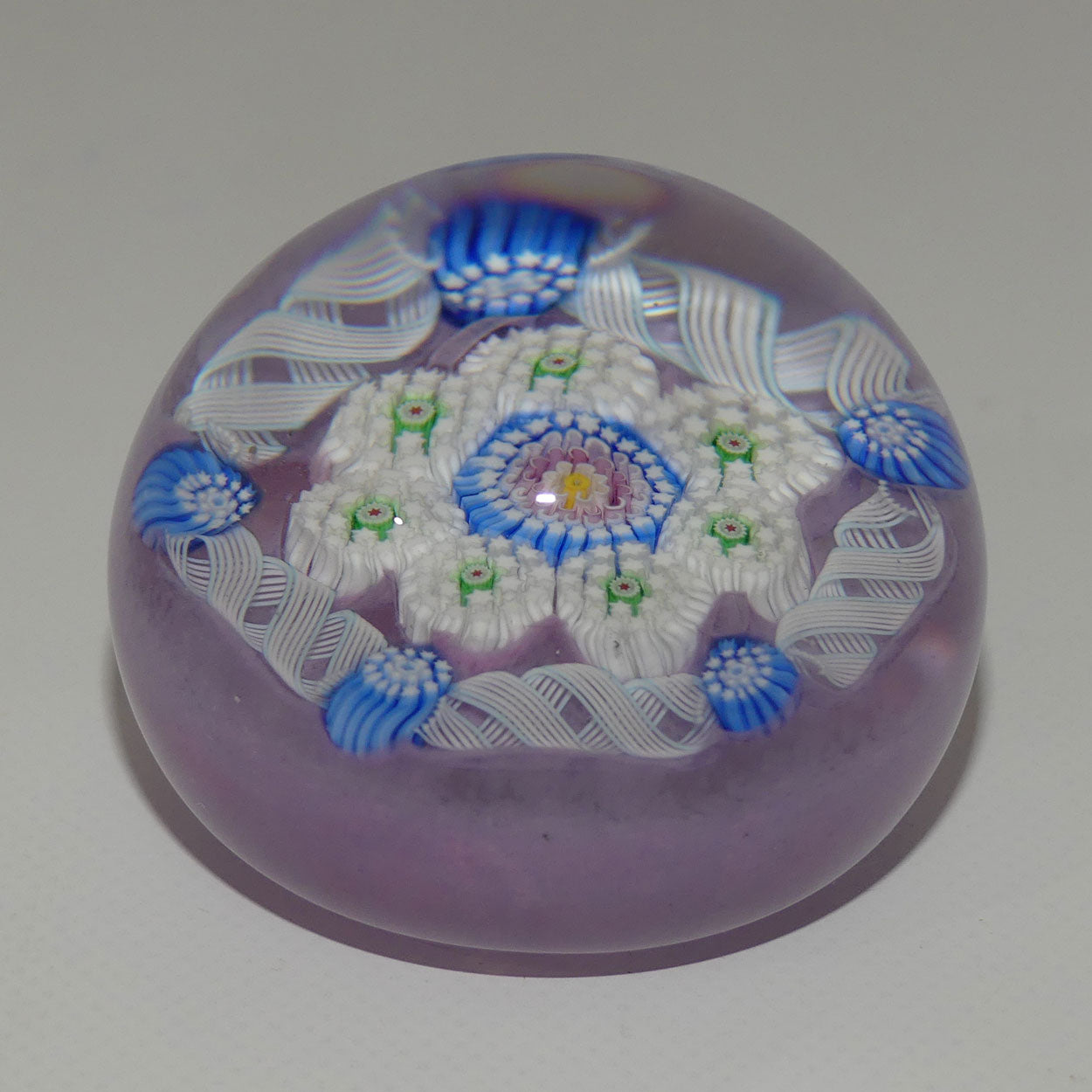 john-deacons-scotland-complex-latticino-garland-miniature-paperweight-mauve