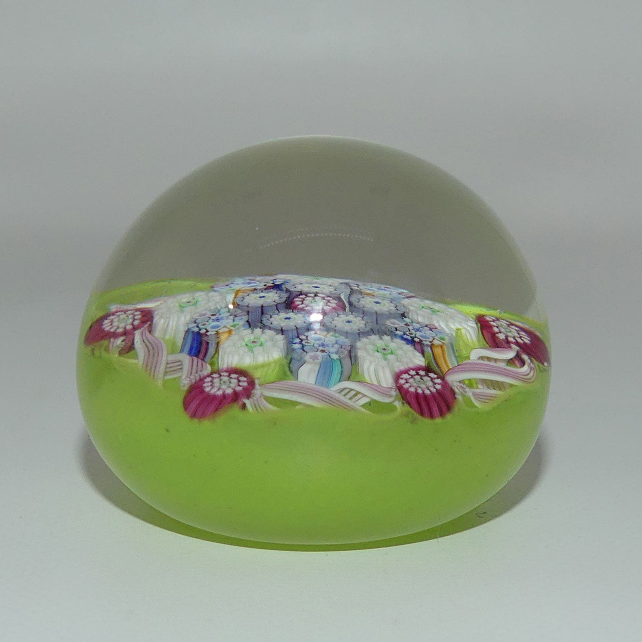 john-deacons-scotland-complex-latticino-garland-miniature-paperweight-pear