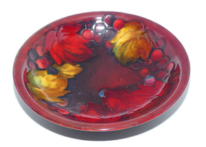 William Moorcroft Flambe Leaves and Fruit shallow bowl