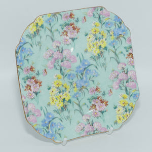 Shelley Melody Chintz square tea plate | Pattern 12973 | 14cm