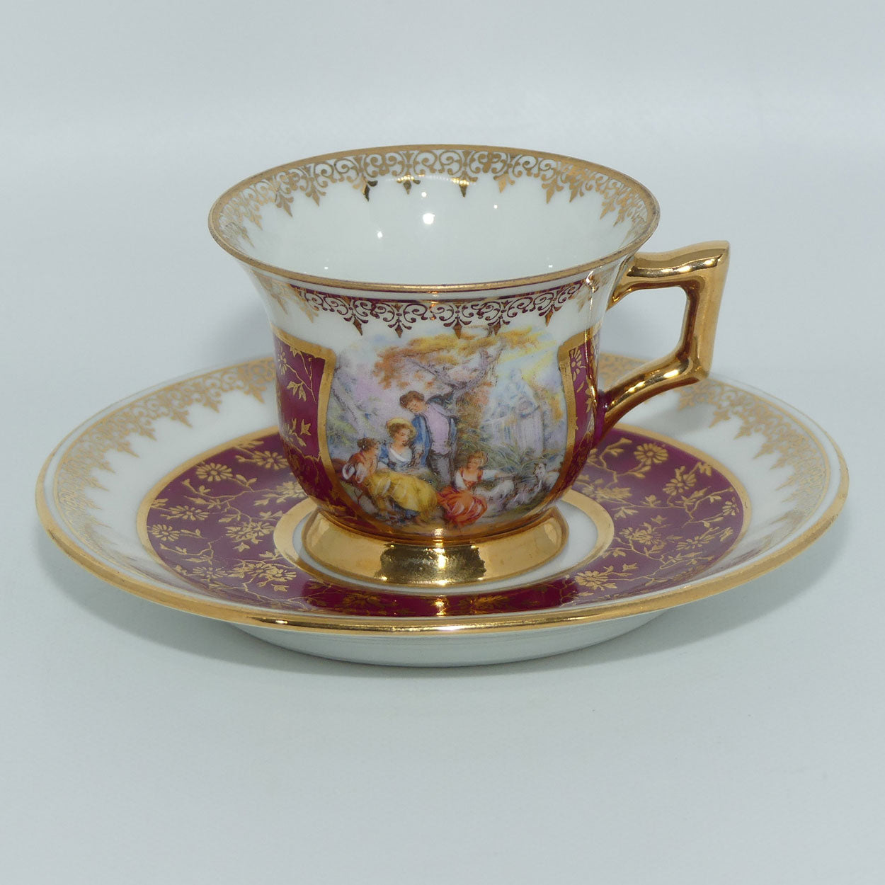 monarch-porcelain-dart-limoges-france-traditional-courting-miniature-tea-cup-and-saucer-duo