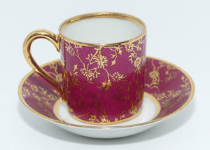 Monarch Porcelain D'Art Limoges France Traditional Courting tea can and saucer