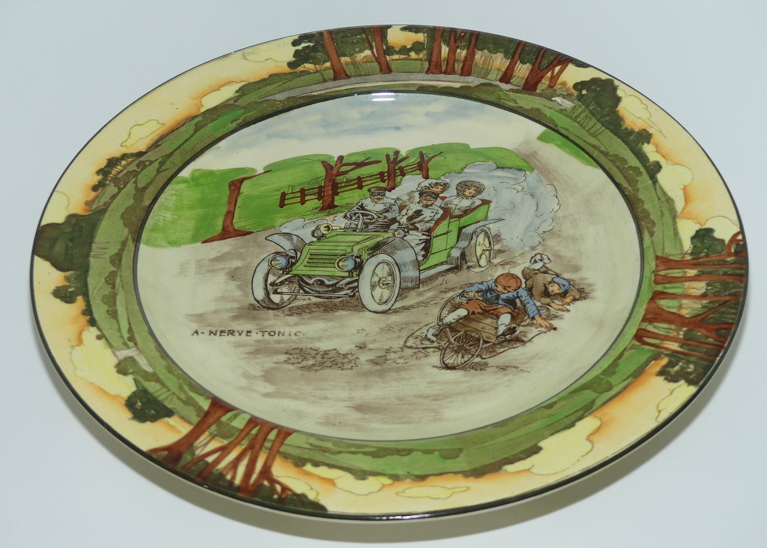 Royal Doulton Early Motoring plate D2406 A Nerve Tonic | Large