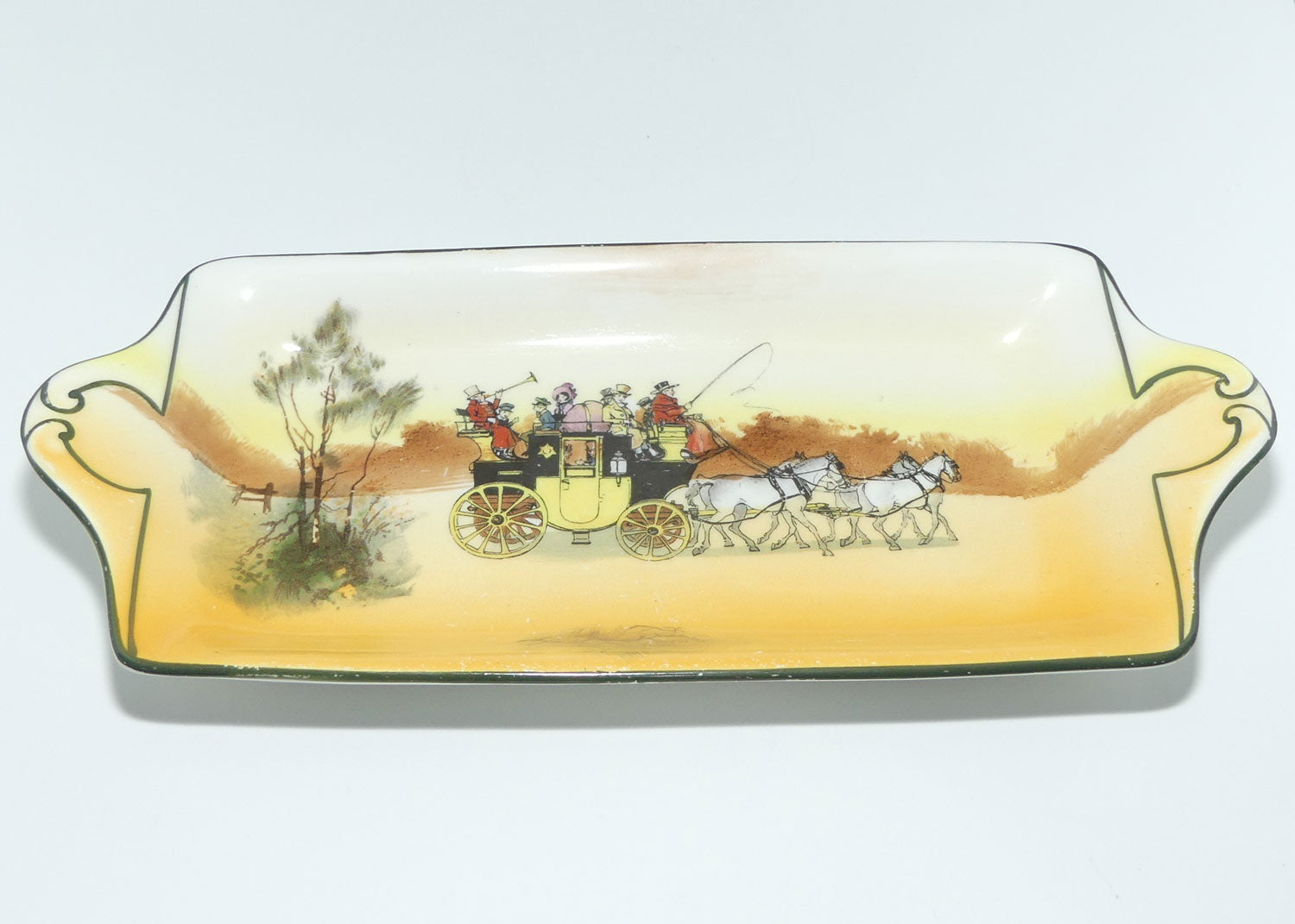 Royal Doulton Coaching Days York shape sandwich tray | New Coaching | Bone China