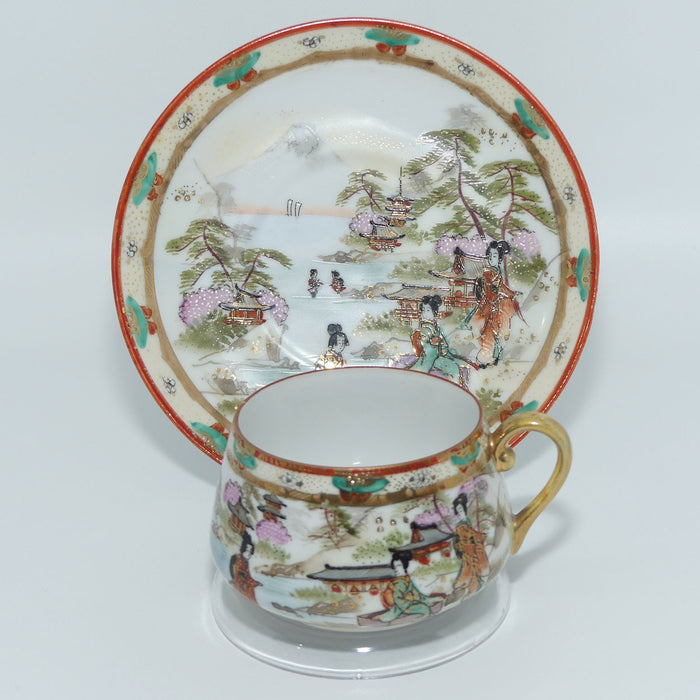 Old Noritake Traditional Oriental scene cup and saucer | Tea Duo