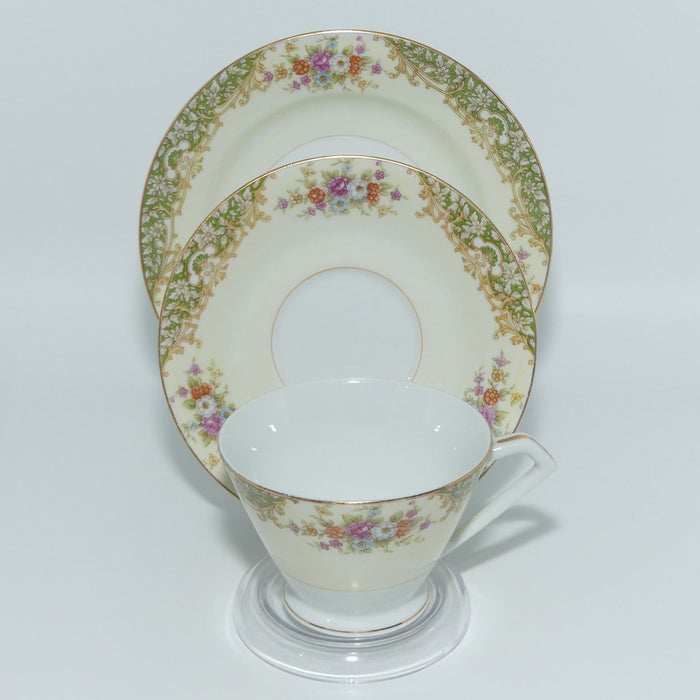 Vintage Noritake Art Deco inspired Floral trio