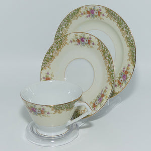 Vintage Noritake Art Deco inspired Floral trio